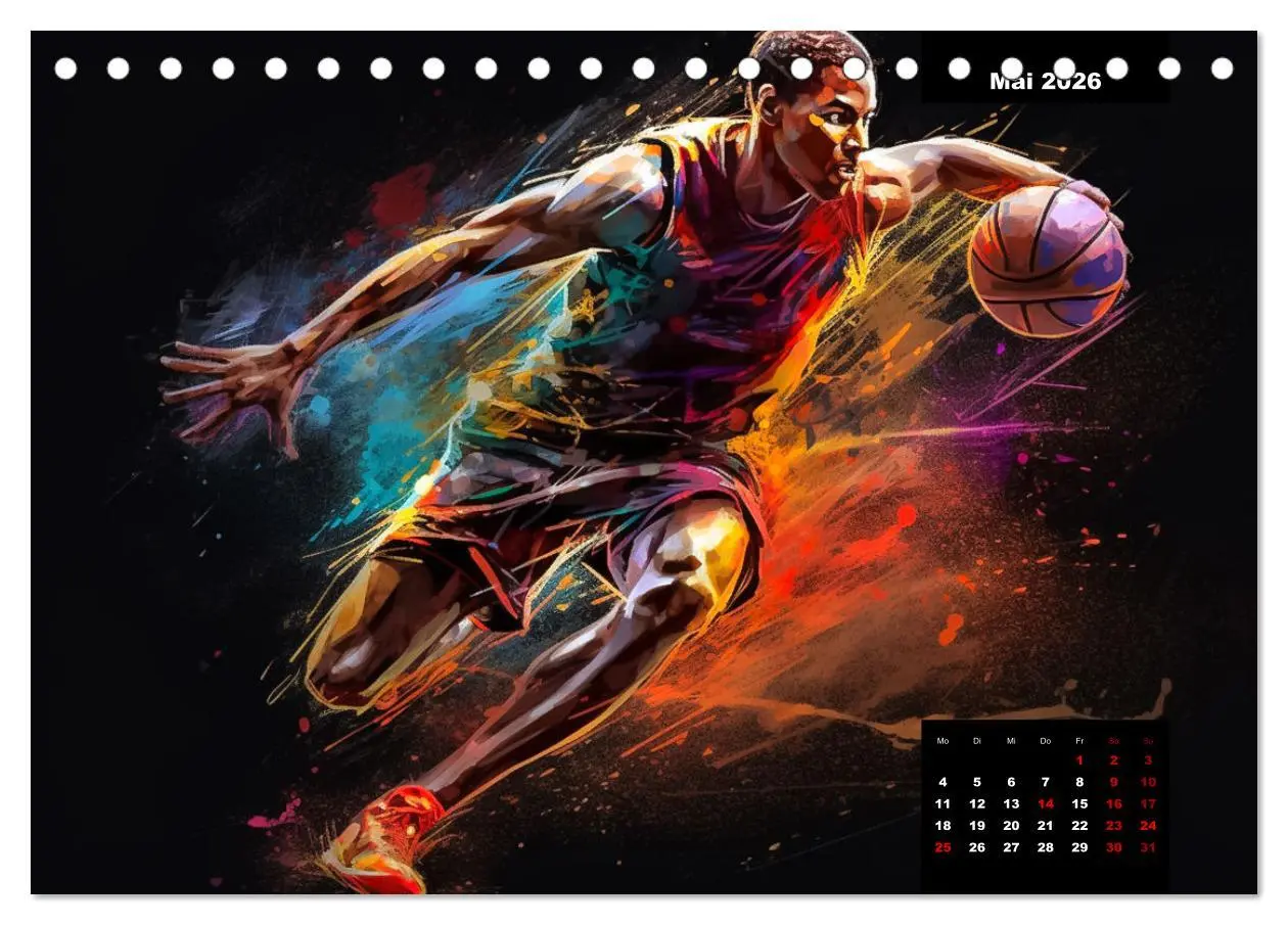 Bild: 9783457527672 | Faszination Basketball (Tischkalender 2026 DIN A5 quer), CALVENDO...