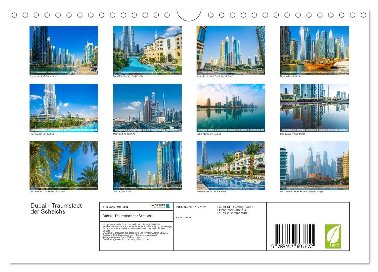Bild: 9783457697672 | Dubai - Traumstadt der Scheichs (Wandkalender 2026 DIN A4 quer),...