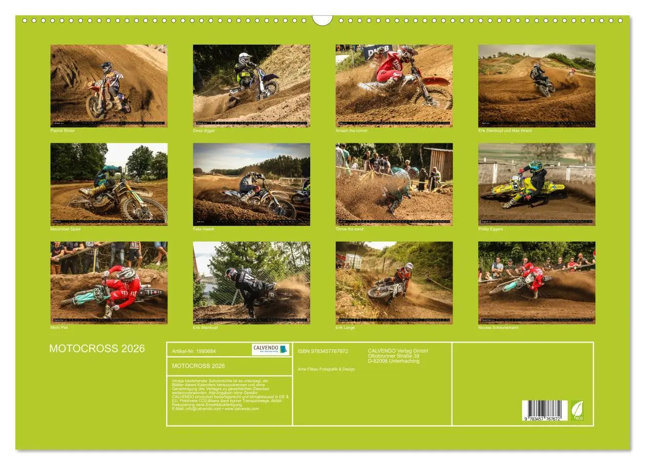 Bild: 9783457767672 | MOTOCROSS 2026 (Wandkalender 2026 DIN A2 quer), CALVENDO...