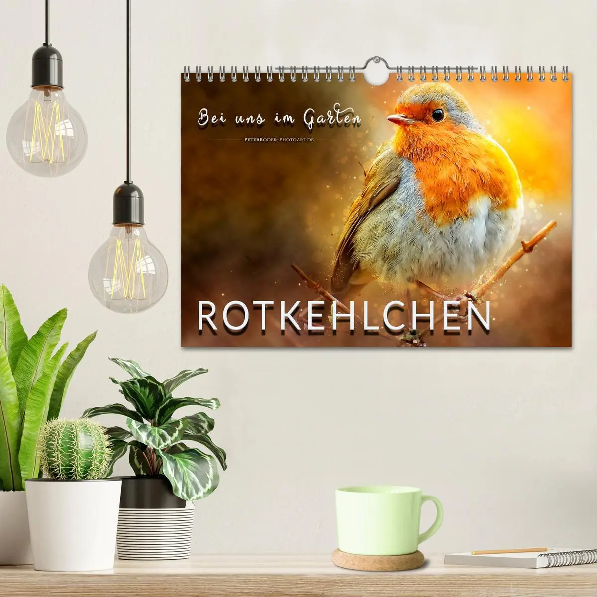Bild: 9783457837672 | Bei uns im Garten - Rotkehlchen (Wandkalender 2026 DIN A4 quer),...