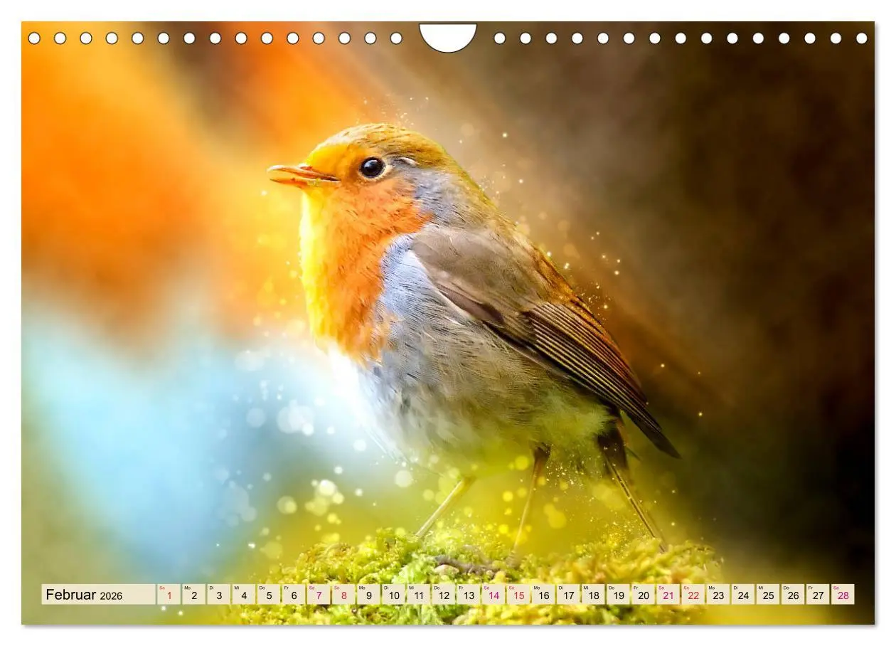 Bild: 9783457837672 | Bei uns im Garten - Rotkehlchen (Wandkalender 2026 DIN A4 quer),...