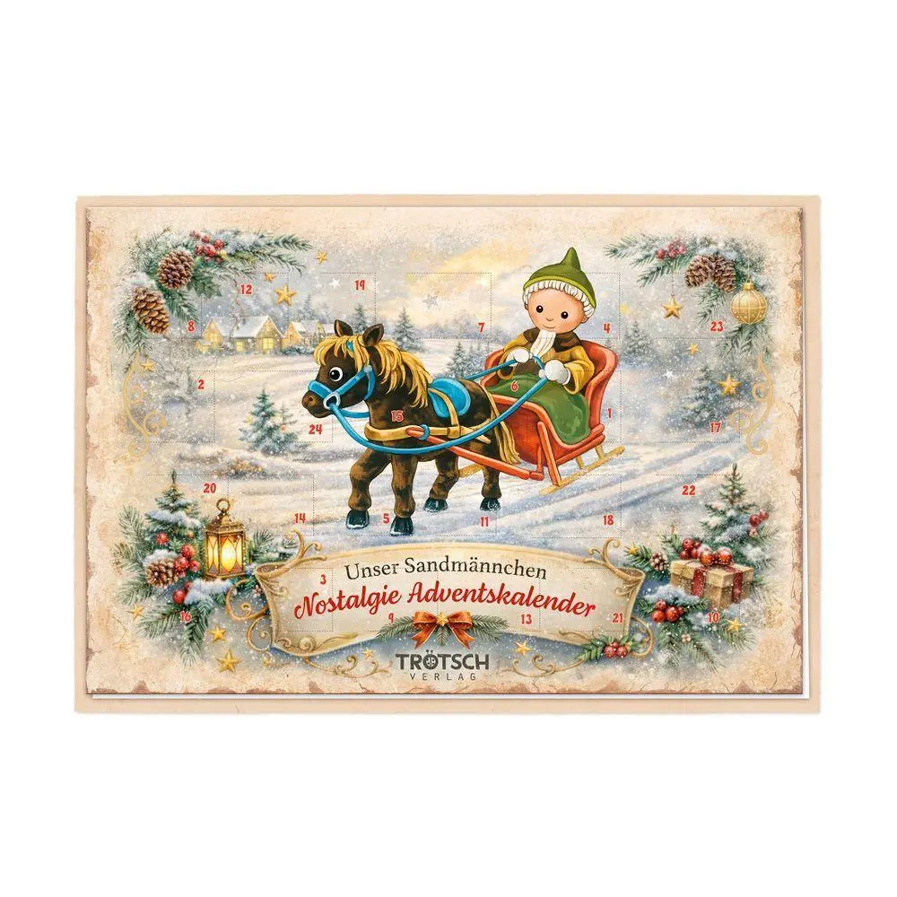 Cover: 9783988027672 | Unser Sandmännchen Adventskalenderkarte Nostalgie | KG | Kalender