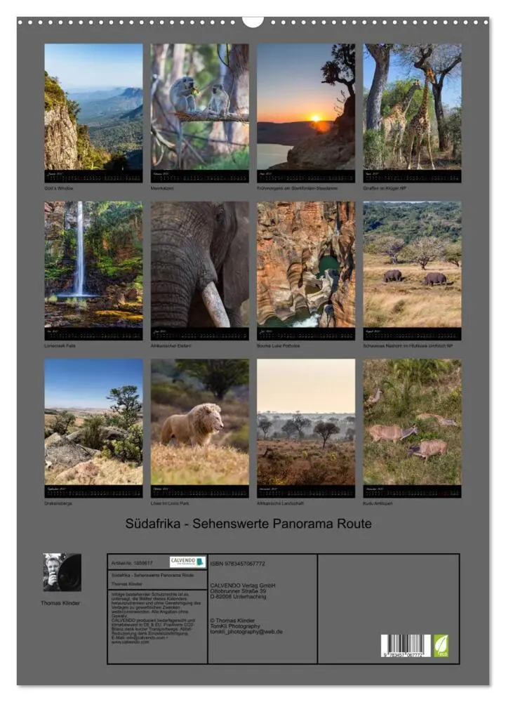 Bild: 9783457067772 | Südafrika - Sehenswerte Panorama Route (Wandkalender 2025 DIN A2...