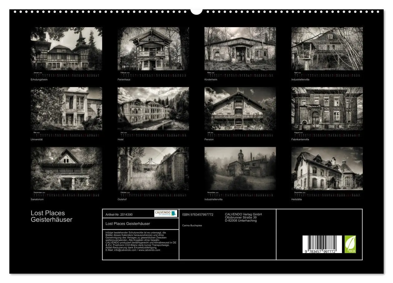 Bild: 9783457997772 | Lost Places Geisterhäuser (hochwertiger Premium Wandkalender 2026...