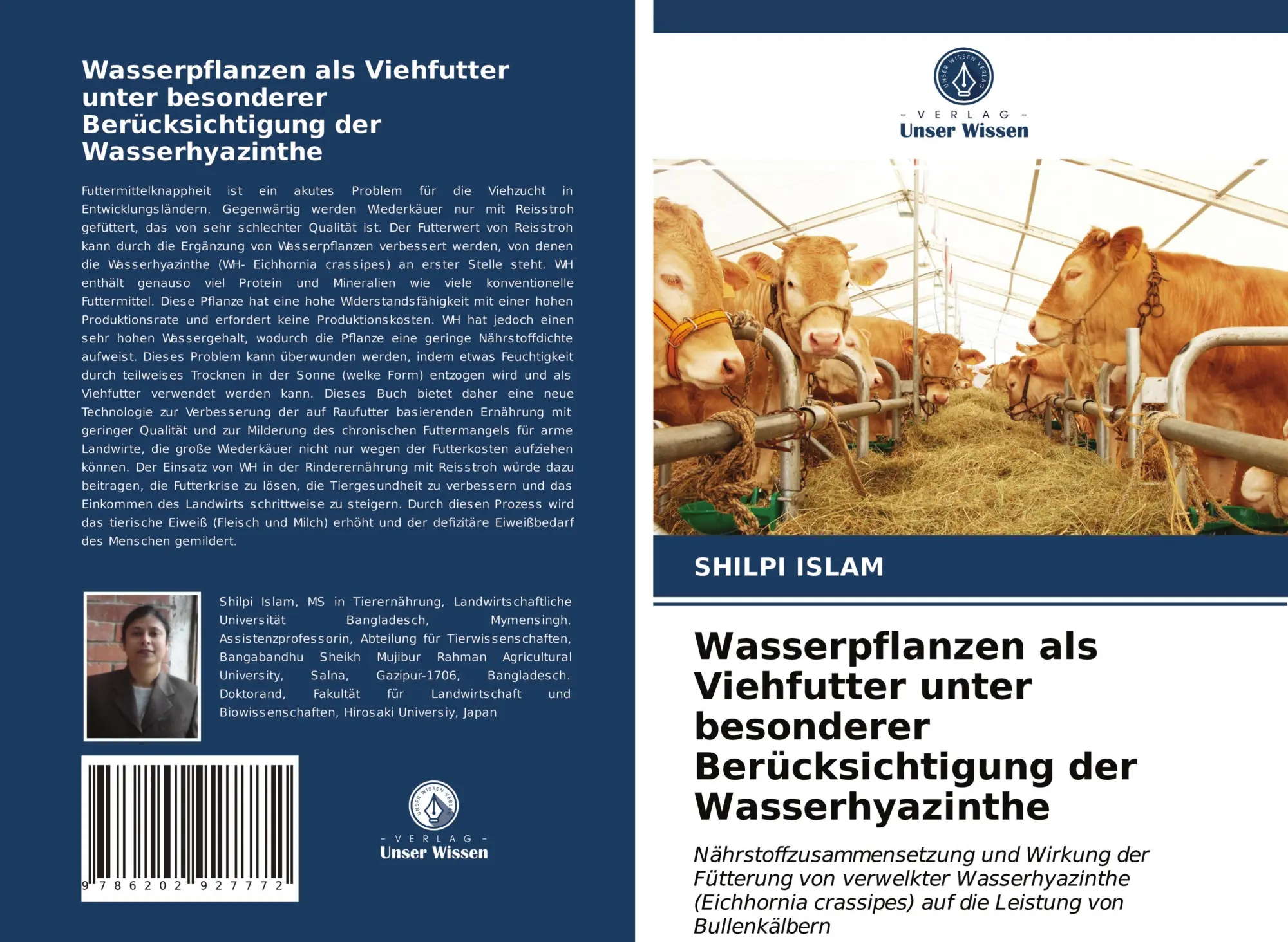 Cover: 9786202927772 | Wasserpflanzen als Viehfutter unter besonderer Berücksichtigung der...