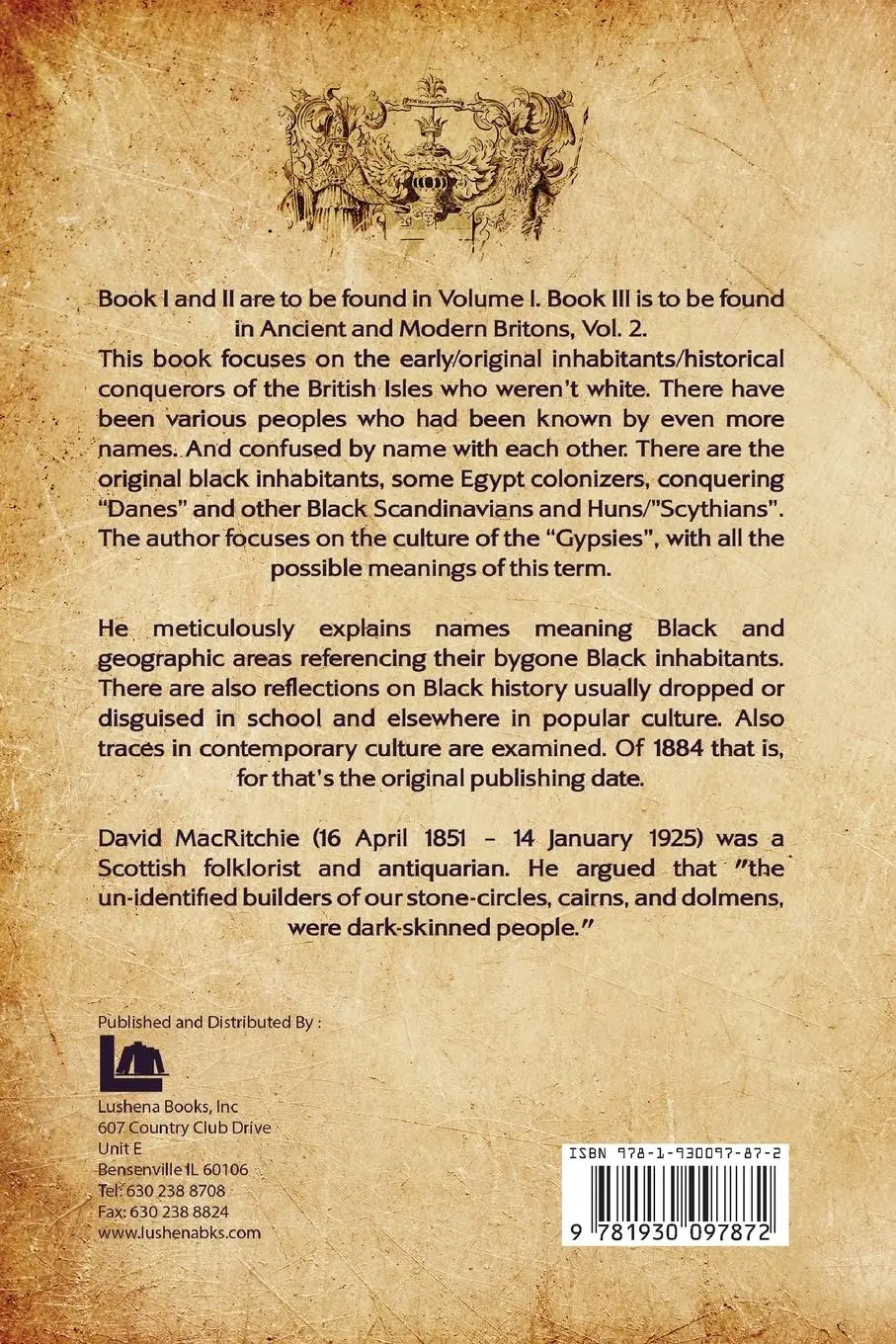 Rückseite: 9781930097872 | Ancient and Modern Britons Vol.1 | David Mac Ritchie | Taschenbuch