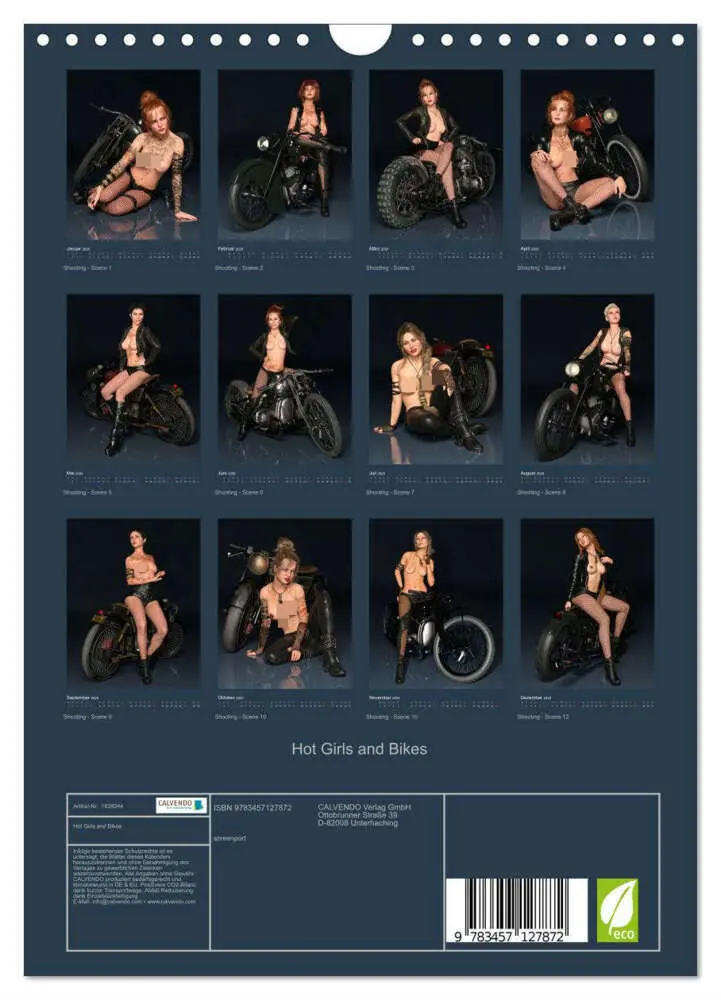 Bild: 9783457127872 | Hot Girls and Bikes (Wandkalender 2025 DIN A4 hoch), CALVENDO...