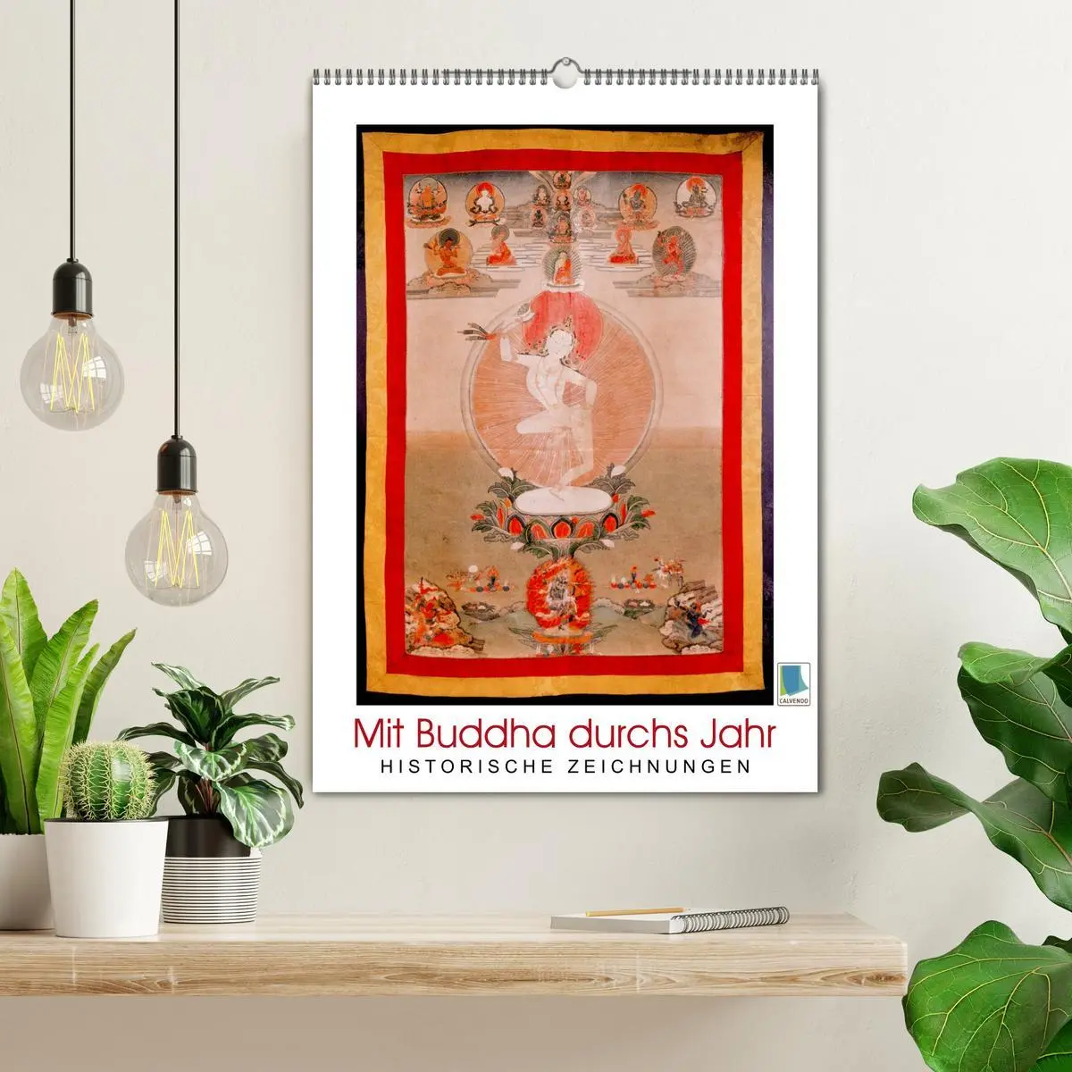 Bild: 9783516447972 | Mit Buddha durchs Jahr: historische Zeichnungen (Wandkalender 2026...