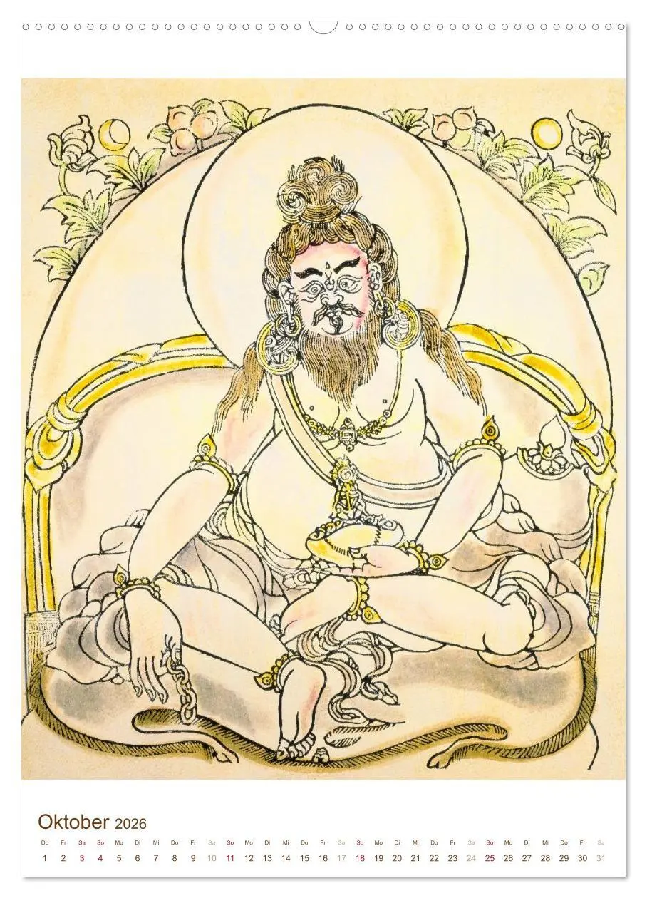 Bild: 9783516447972 | Mit Buddha durchs Jahr: historische Zeichnungen (Wandkalender 2026...