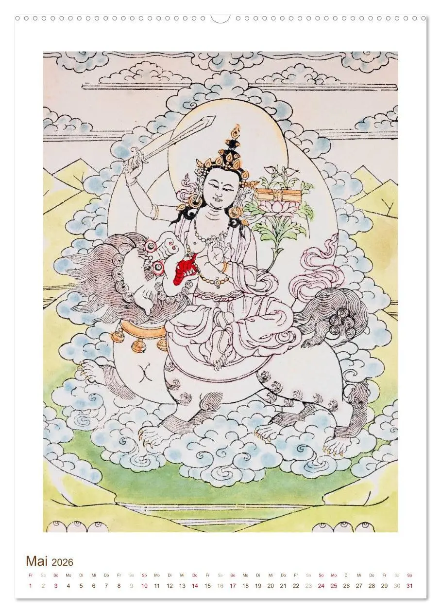 Bild: 9783516447972 | Mit Buddha durchs Jahr: historische Zeichnungen (Wandkalender 2026...