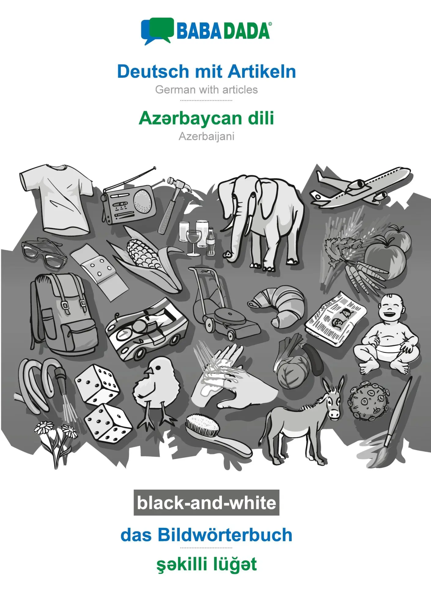 Cover: 9783752207972 | Deutsch mit Artikeln - Az¿rbaycan dili, das Bildwörterbuch, BW | Gmbh
