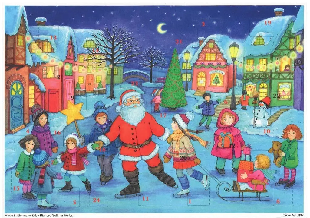 Cover: 4025985808072 | Adventskalender "Schlittschuhlauf" | Papier-Adventskalender | Verlag
