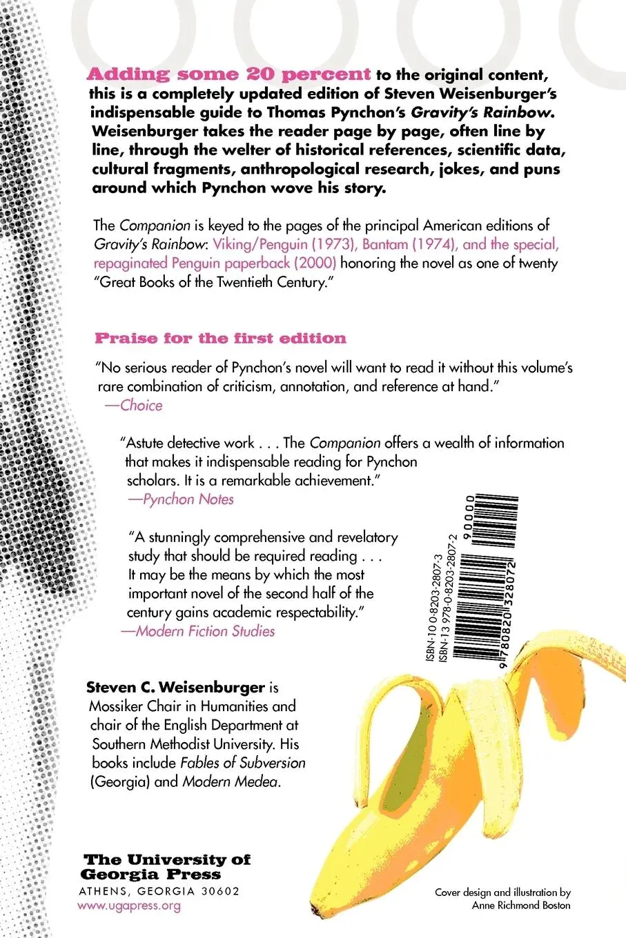 Rückseite: 9780820328072 | A Gravity's Rainbow Companion | Steven Weisenburger | Taschenbuch
