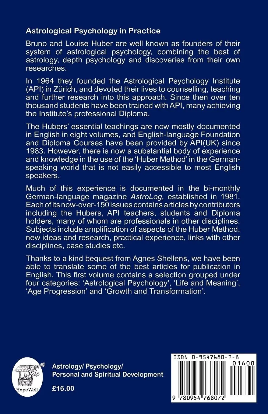 Rückseite: 9780954768072 | Astrolog I | Life and Meaning | Bruno Huber (u. a.) | Taschenbuch