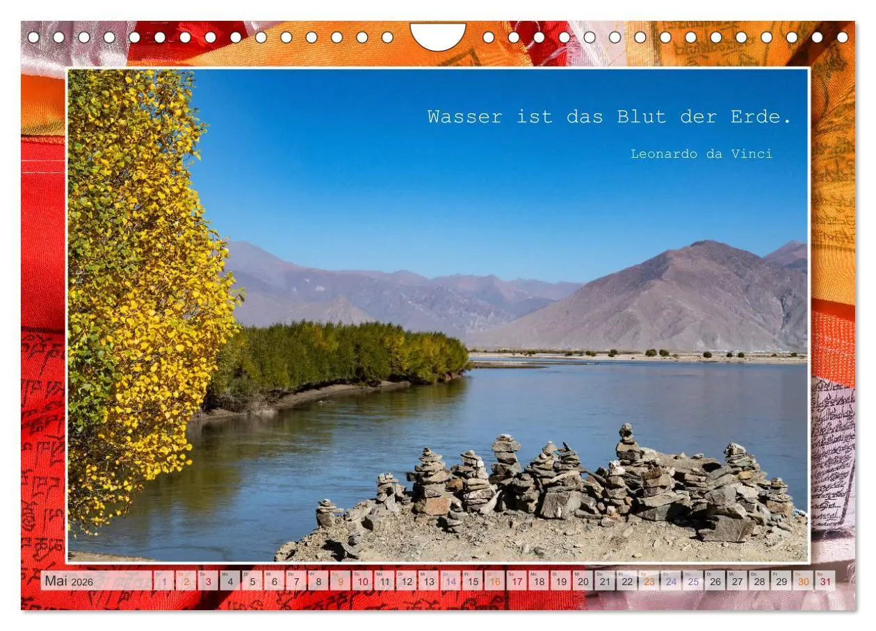 Bild: 9783457798072 | Farben Tibets (Wandkalender 2026 DIN A4 quer), CALVENDO Monatskalender