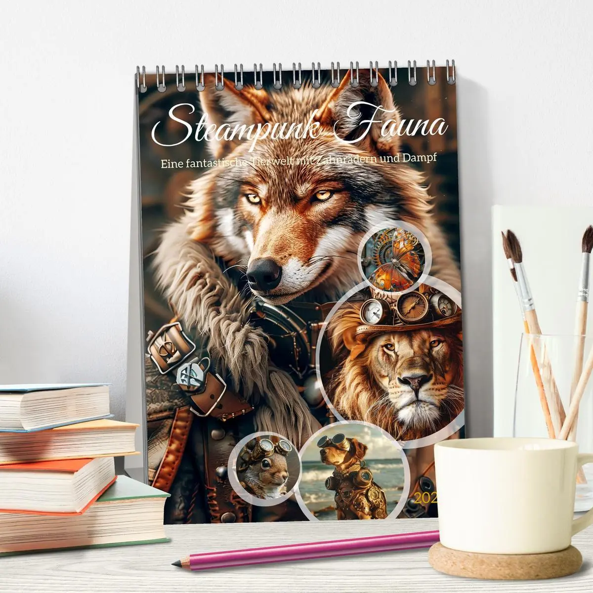 Bild: 9783516268072 | Steampunk Fauna (Tischkalender 2026 DIN A5 hoch), CALVENDO...