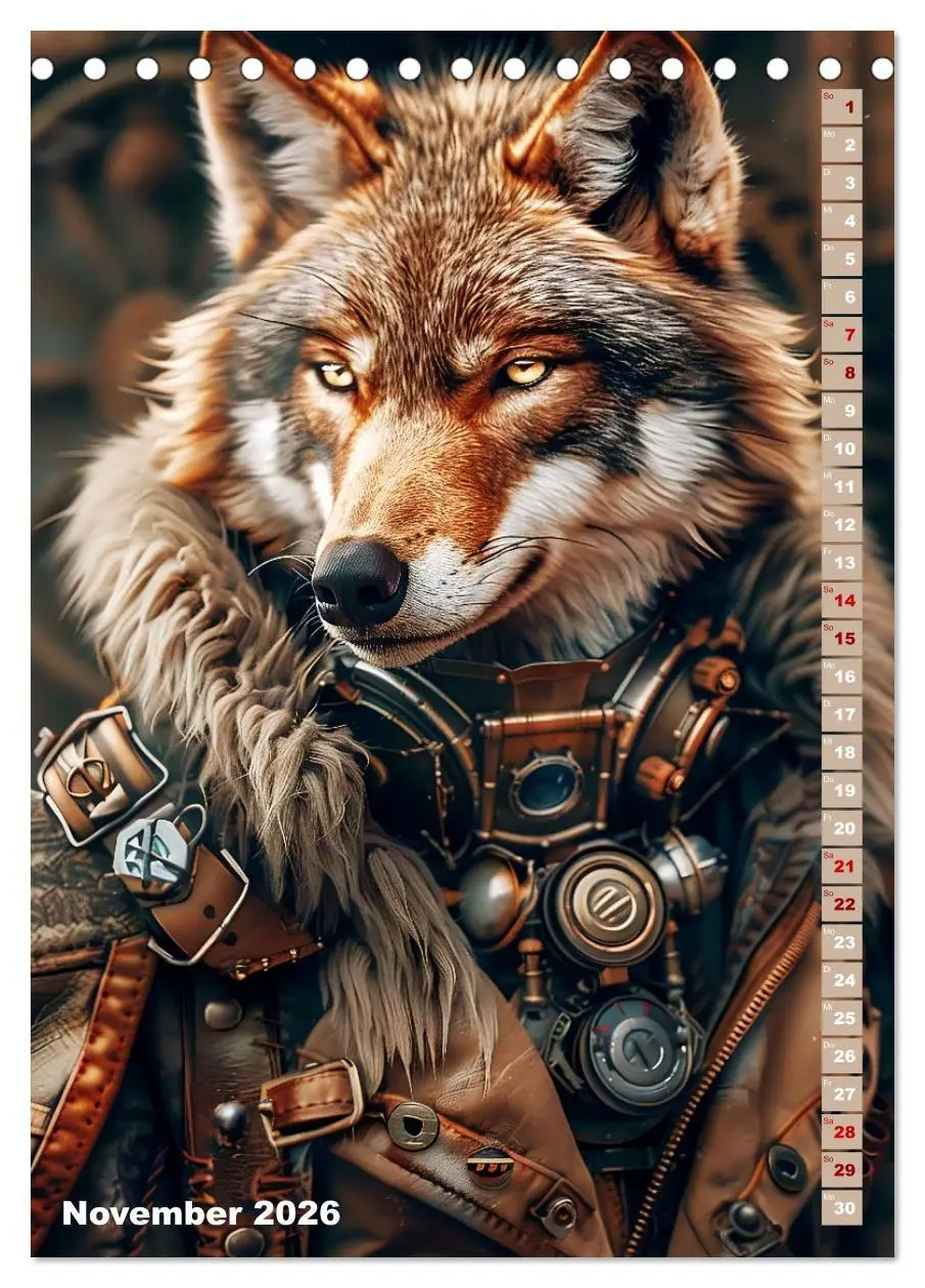 Bild: 9783516268072 | Steampunk Fauna (Tischkalender 2026 DIN A5 hoch), CALVENDO...