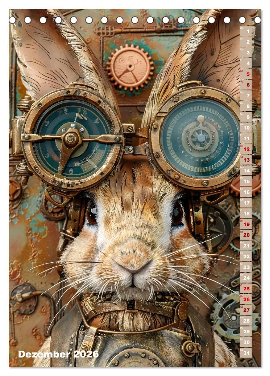 Bild: 9783516268072 | Steampunk Fauna (Tischkalender 2026 DIN A5 hoch), CALVENDO...