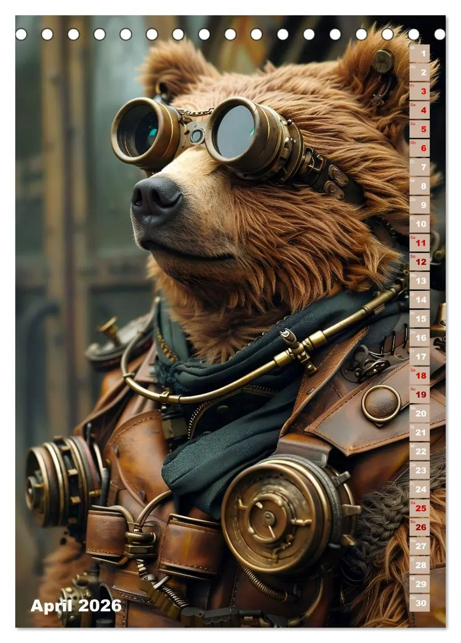 Bild: 9783516268072 | Steampunk Fauna (Tischkalender 2026 DIN A5 hoch), CALVENDO...