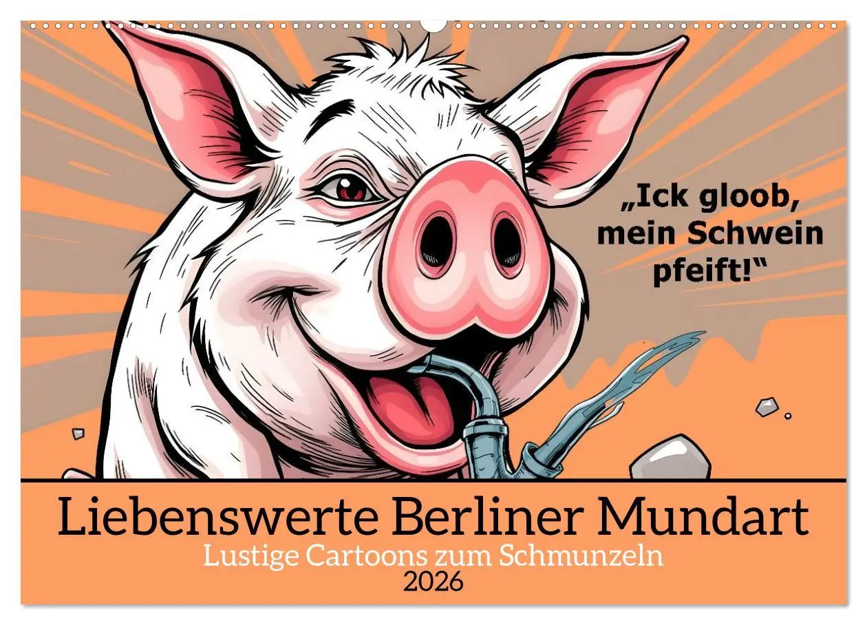 Cover: 9783516648072 | Liebenswerte Berliner Mundart (Wandkalender 2026 DIN A2 quer),...