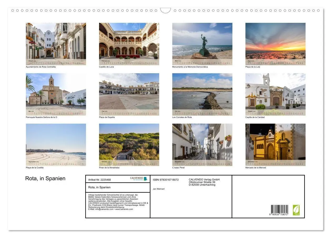 Bild: 9783516718072 | Rota, in Spanien (Wandkalender 2026 DIN A2 quer), CALVENDO...