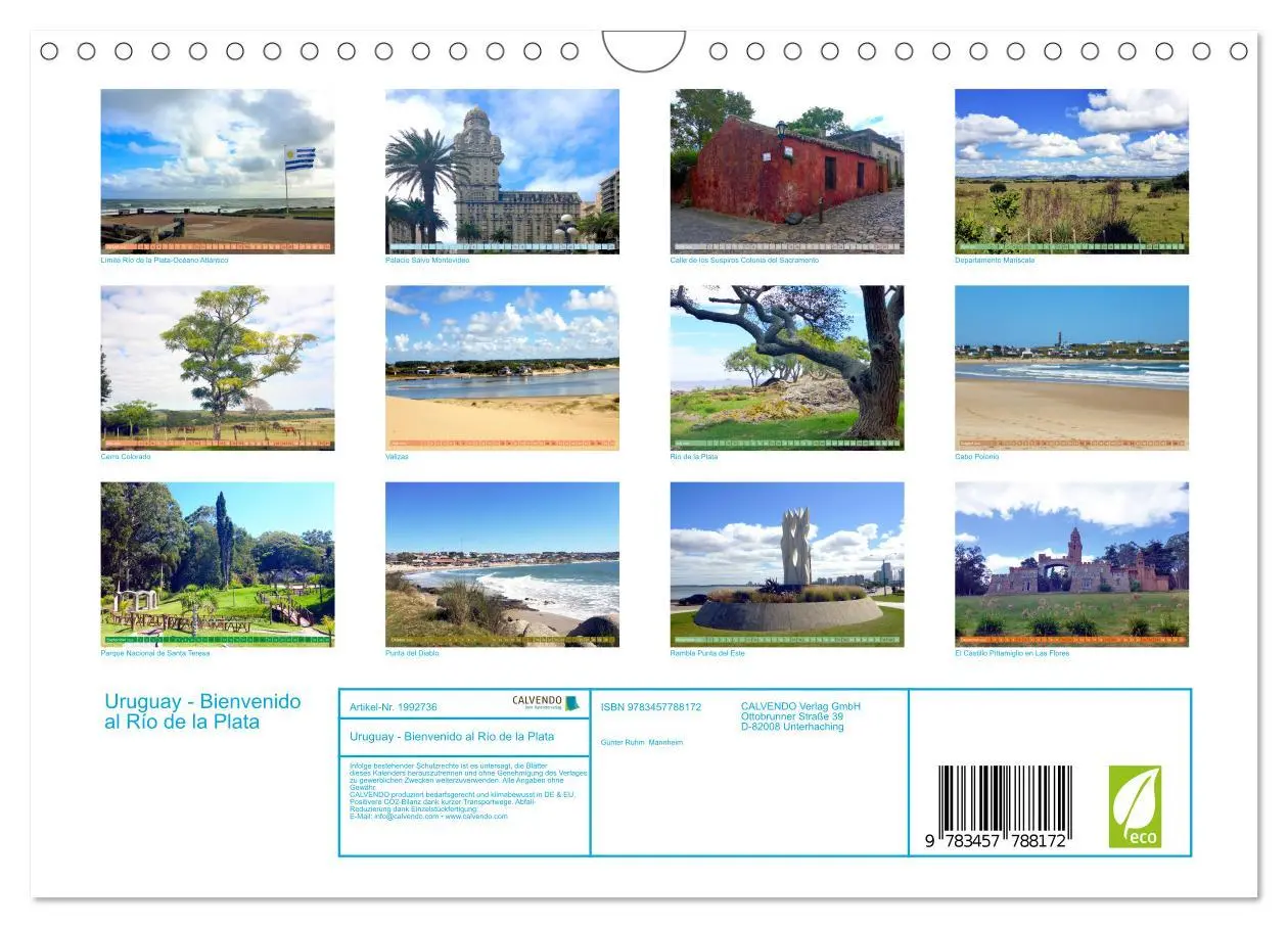 Bild: 9783457788172 | Uruguay - Bienvenido al Río de la Plata (Wandkalender 2026 DIN A4...