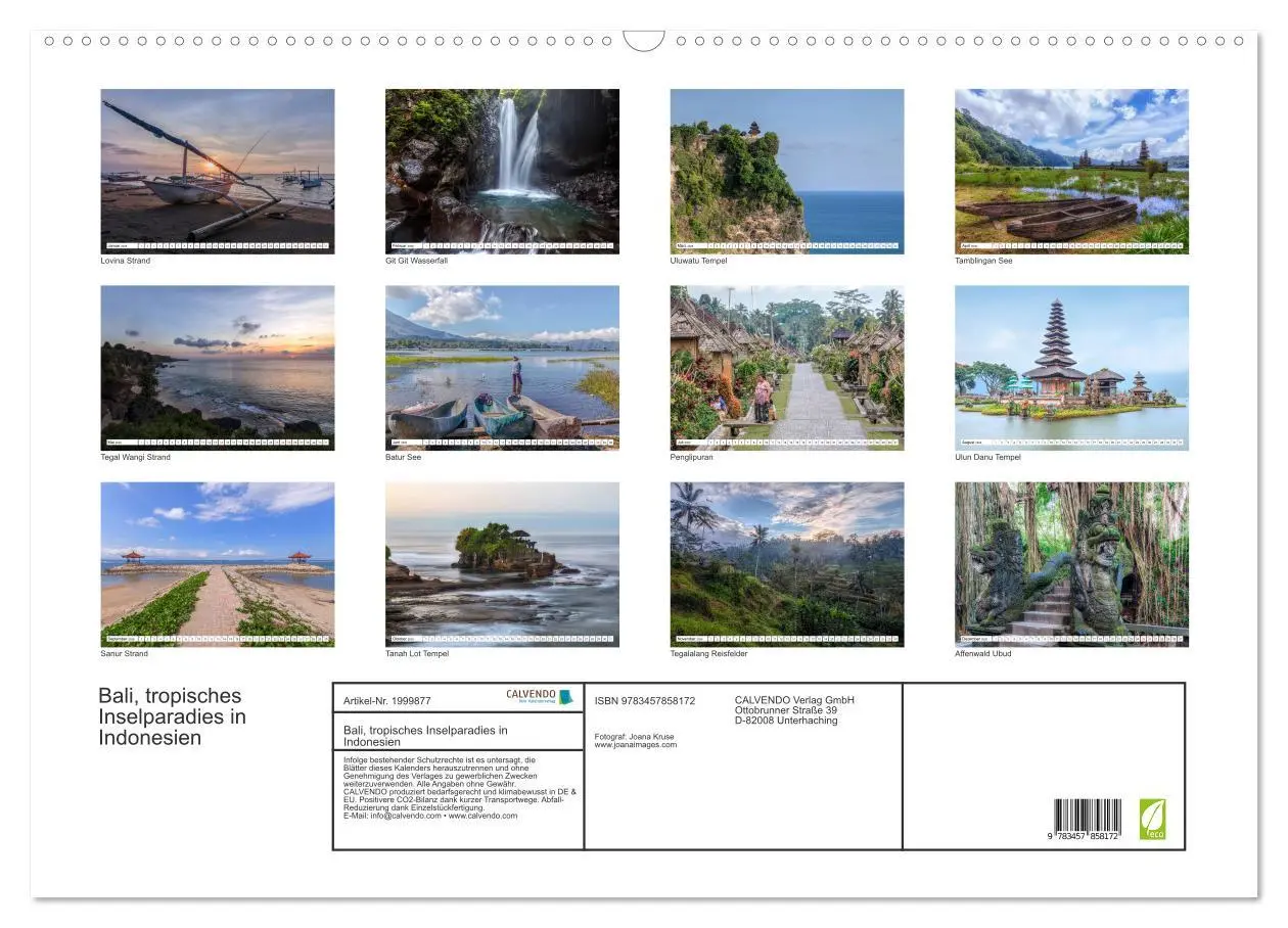 Bild: 9783457858172 | Bali, tropisches Inselparadies in Indonesien (Wandkalender 2026 DIN...