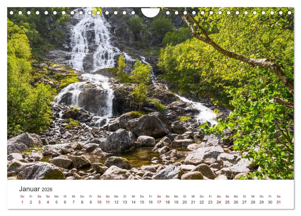 Bild: 9783457928172 | Wasserfälle in Norwegen (Wandkalender 2026 DIN A4 quer), CALVENDO...
