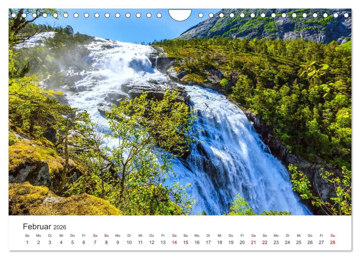 Bild: 9783457928172 | Wasserfälle in Norwegen (Wandkalender 2026 DIN A4 quer), CALVENDO...