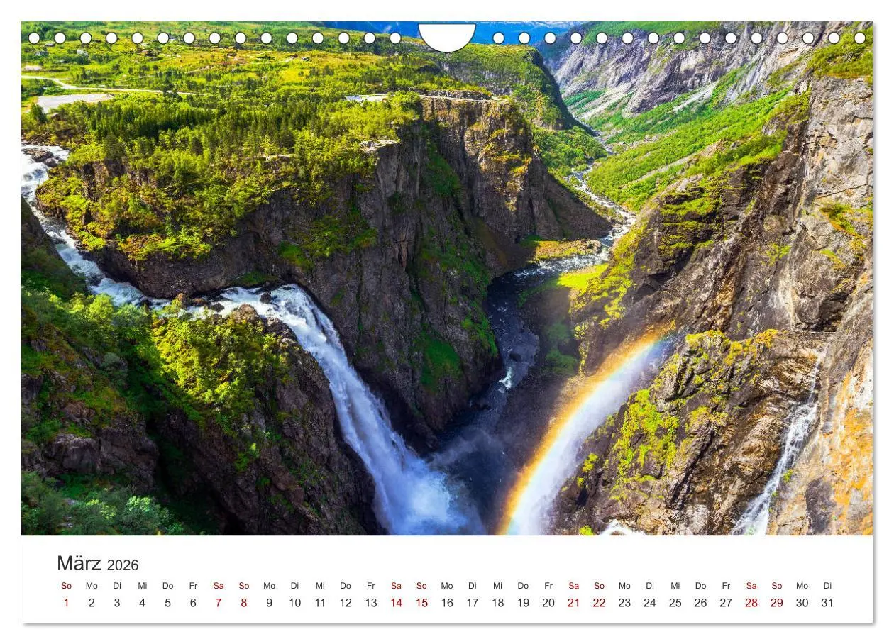 Bild: 9783457928172 | Wasserfälle in Norwegen (Wandkalender 2026 DIN A4 quer), CALVENDO...