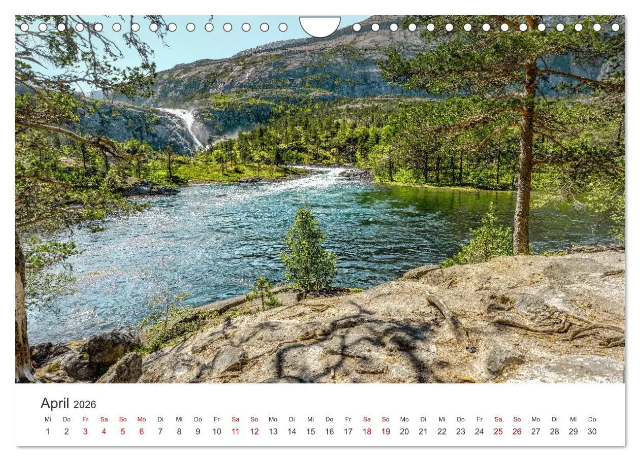 Bild: 9783457928172 | Wasserfälle in Norwegen (Wandkalender 2026 DIN A4 quer), CALVENDO...