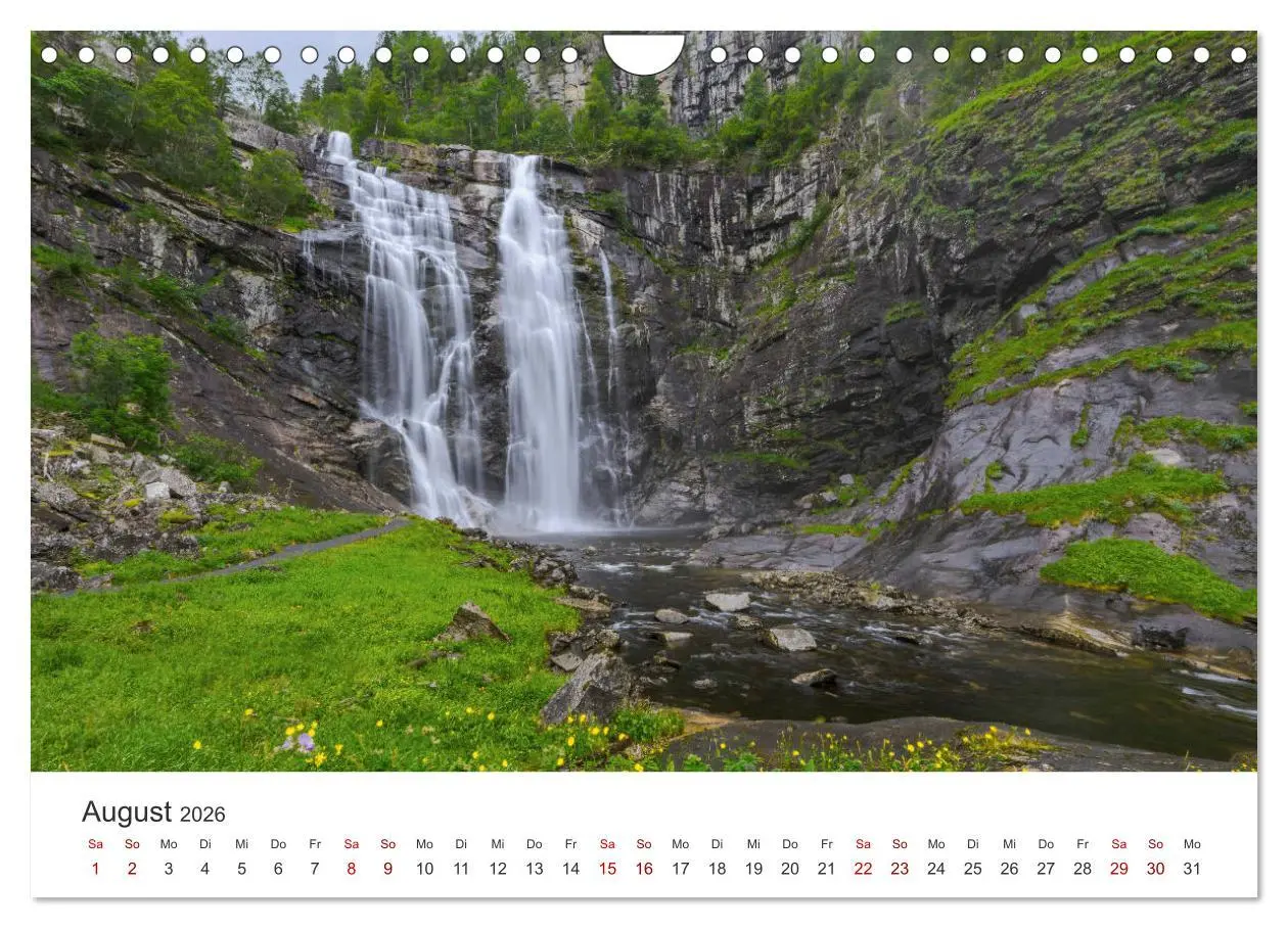 Bild: 9783457928172 | Wasserfälle in Norwegen (Wandkalender 2026 DIN A4 quer), CALVENDO...