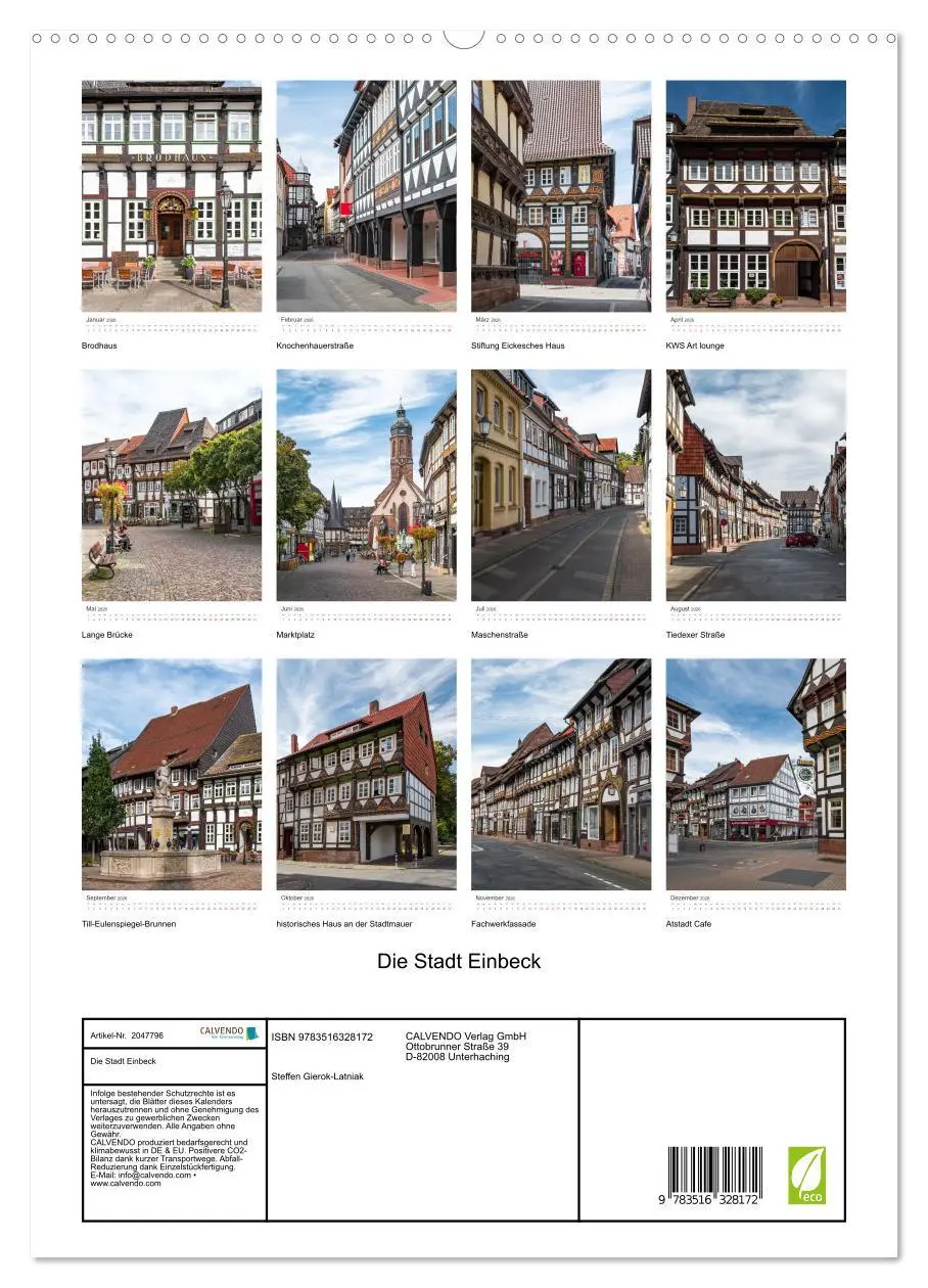 Bild: 9783516328172 | Die Stadt Einbeck (hochwertiger Premium Wandkalender 2026 DIN A2...