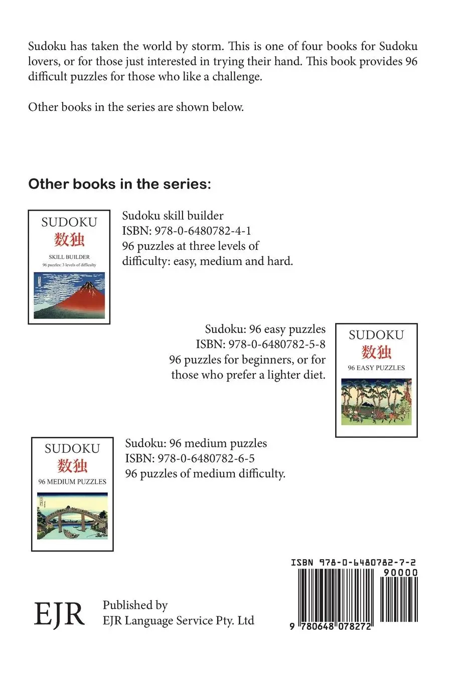 Rückseite: 9780648078272 | Sudoku | 96 hard puzzles | Alan Cockerill | Taschenbuch | Sudoku