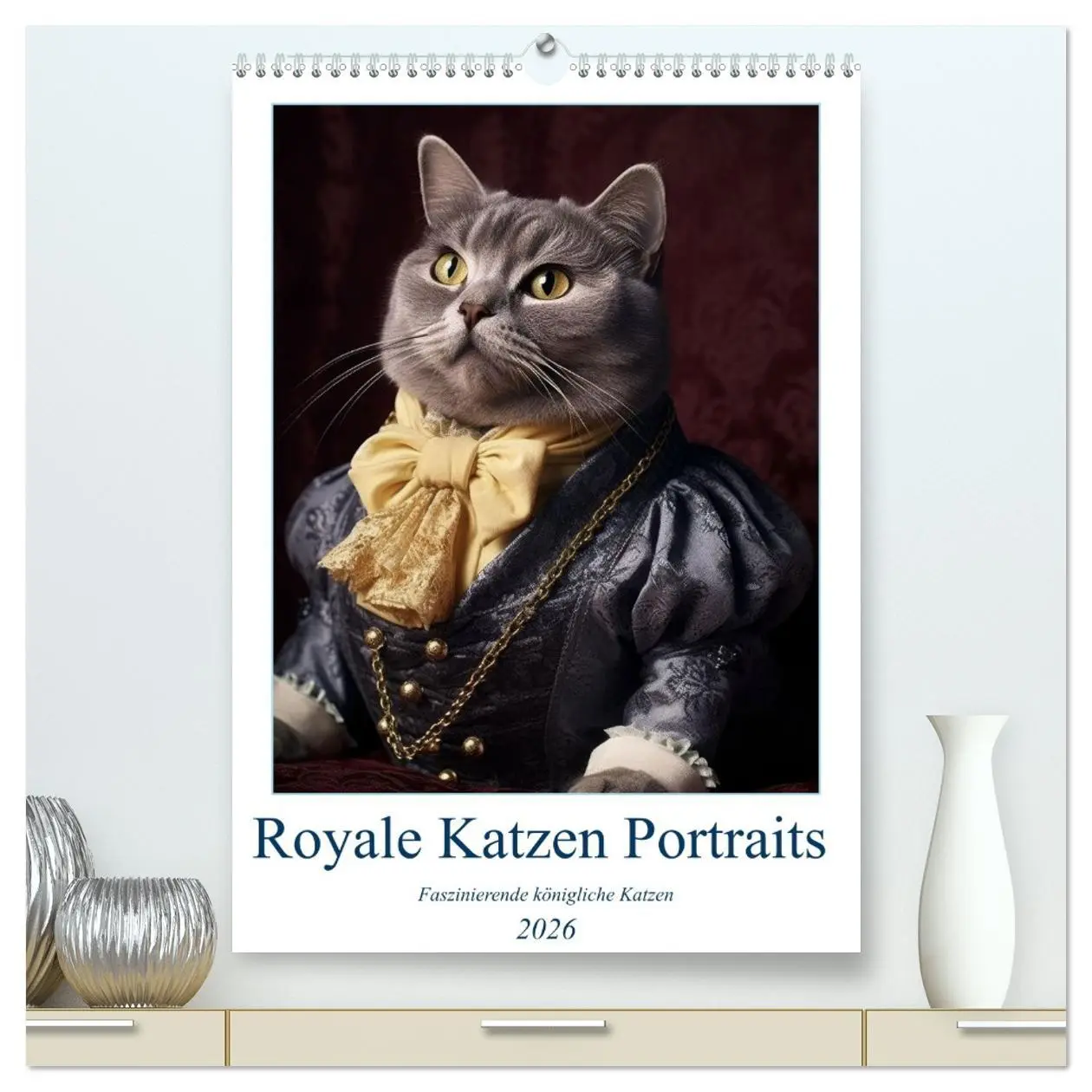Cover: 9783516318272 | Royale Katzen Portraits (hochwertiger Premium Wandkalender 2026 DIN...