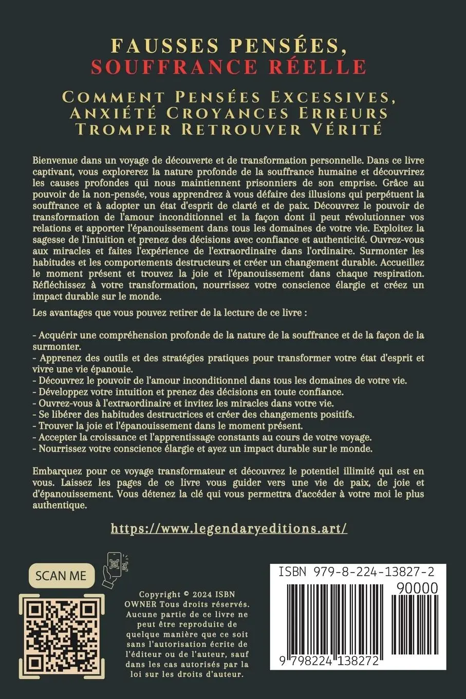 Rückseite: 9798224138272 | Fausses Pensées, Souffrance Réelle | Alexander Wilson | Taschenbuch