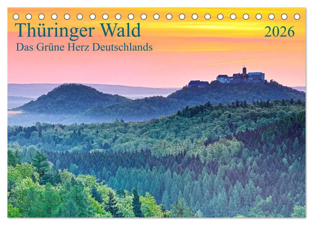 Cover: 9783457768372 | Thüringer Wald Das Grüne Herz Deutschlands (Tischkalender 2026 DIN...