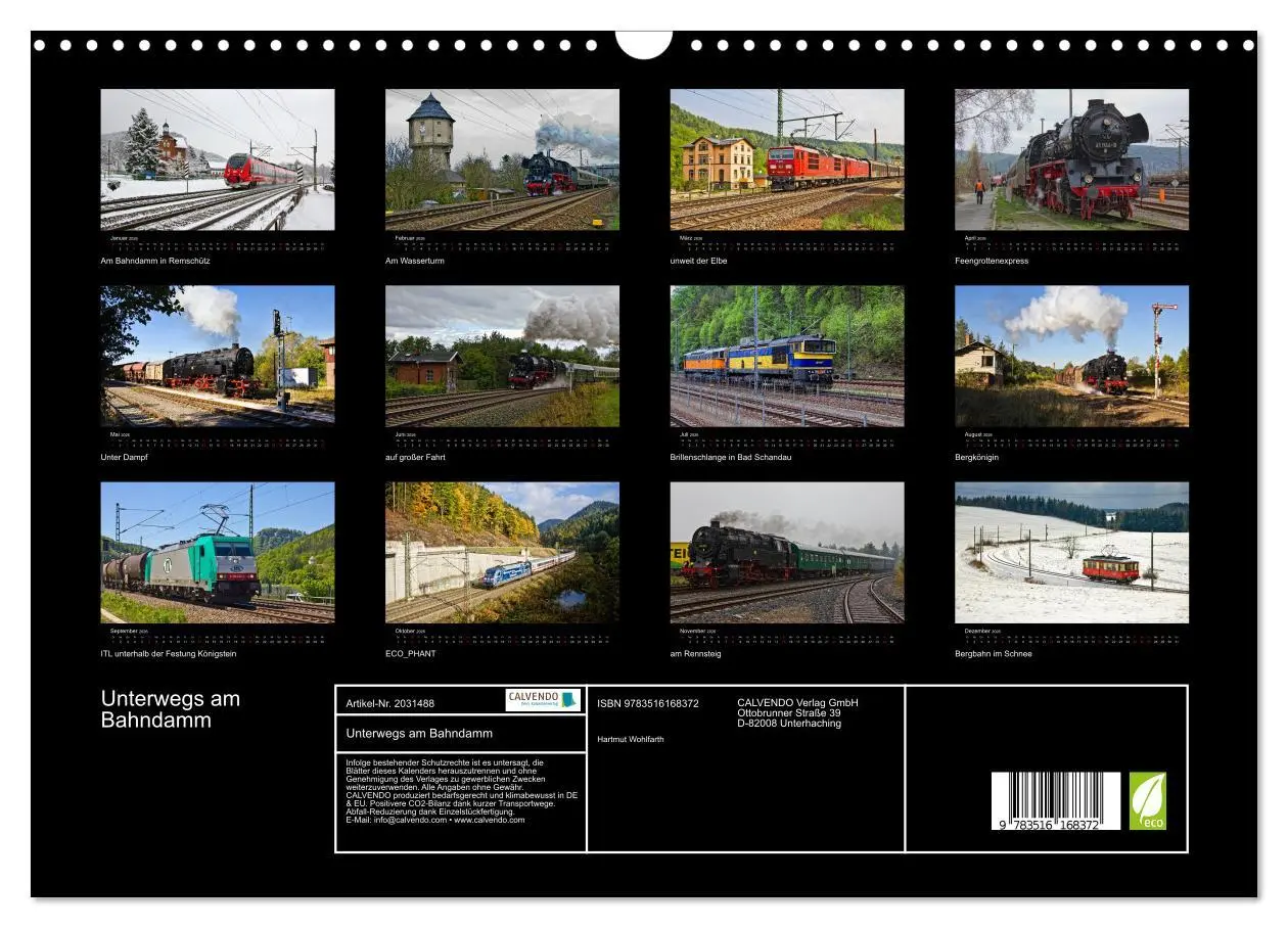 Bild: 9783516168372 | Unterwegs am Bahndamm (Wandkalender 2026 DIN A3 quer), CALVENDO...
