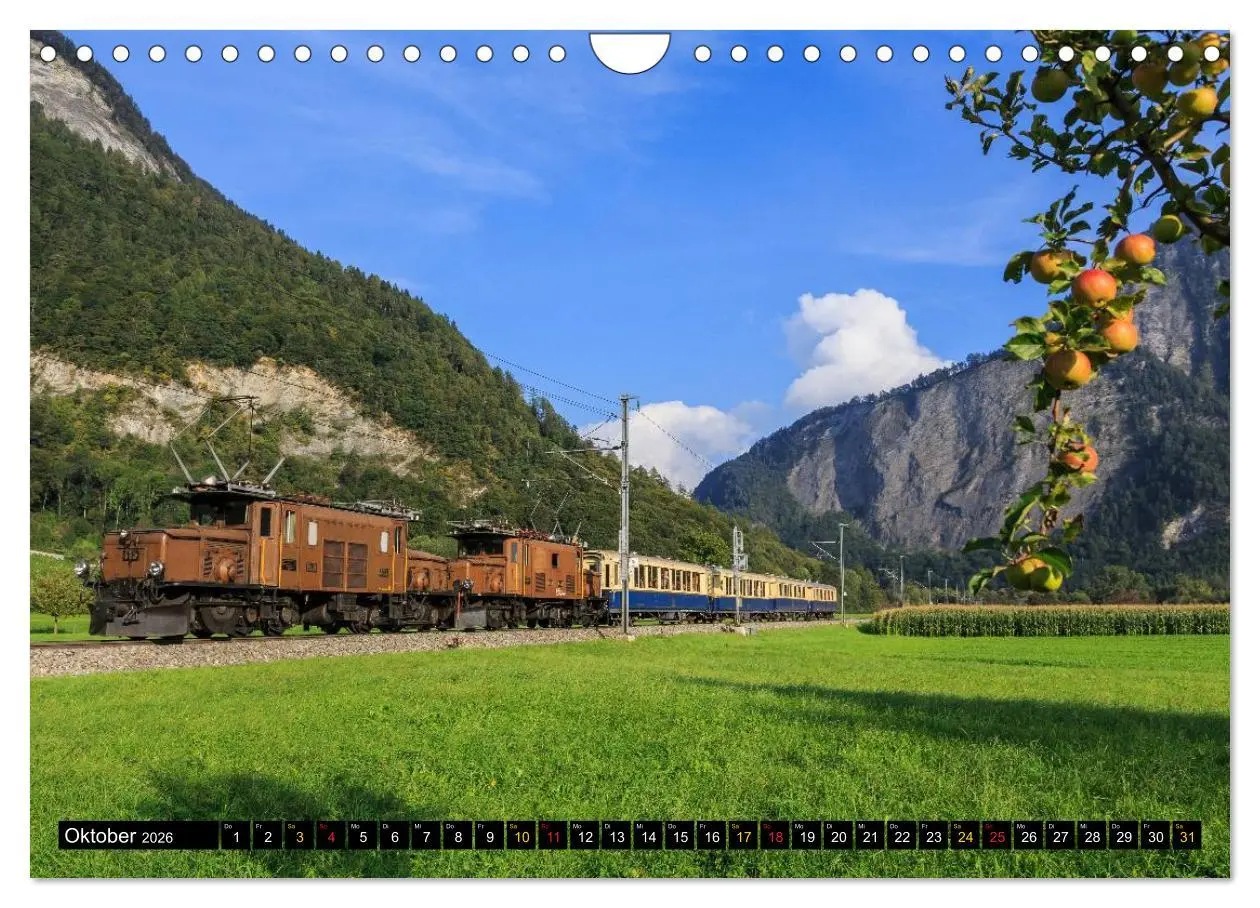 Bild: 9783516238372 | Rhätische Bahn 2026 (Wandkalender 2026 DIN A4 quer), CALVENDO...
