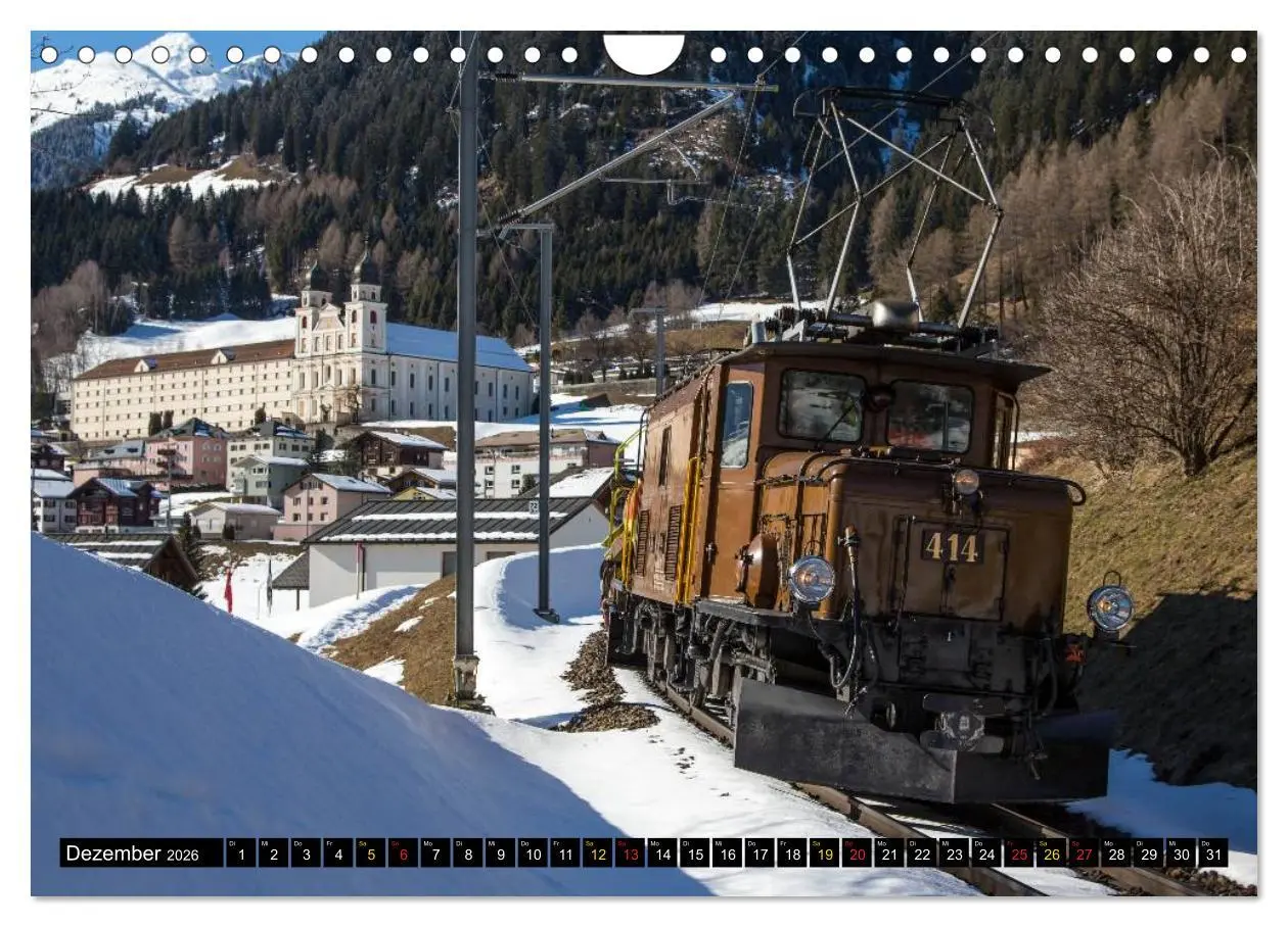Bild: 9783516238372 | Rhätische Bahn 2026 (Wandkalender 2026 DIN A4 quer), CALVENDO...