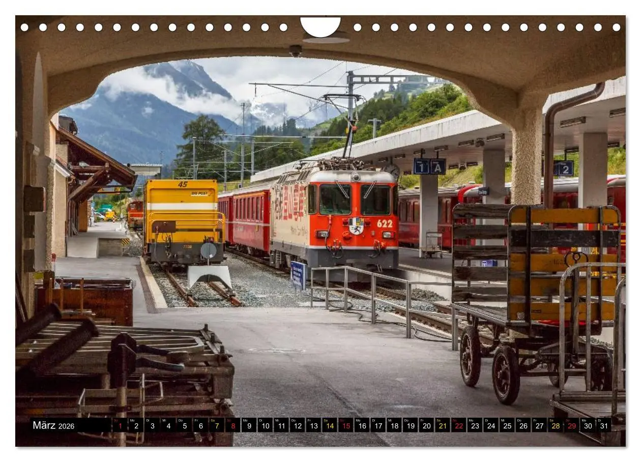Bild: 9783516238372 | Rhätische Bahn 2026 (Wandkalender 2026 DIN A4 quer), CALVENDO...