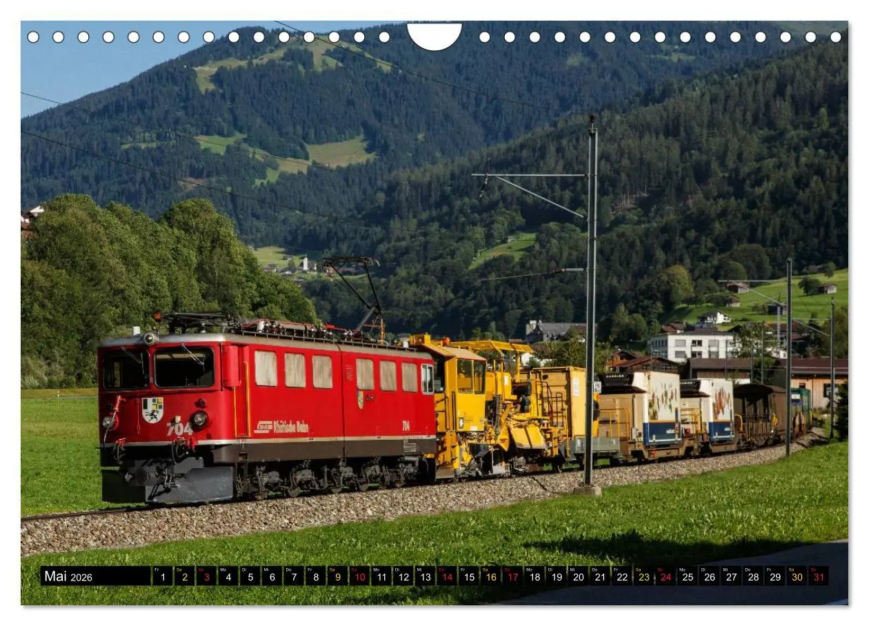 Bild: 9783516238372 | Rhätische Bahn 2026 (Wandkalender 2026 DIN A4 quer), CALVENDO...