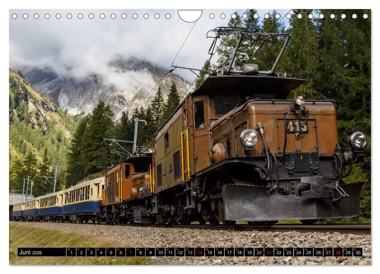 Bild: 9783516238372 | Rhätische Bahn 2026 (Wandkalender 2026 DIN A4 quer), CALVENDO...