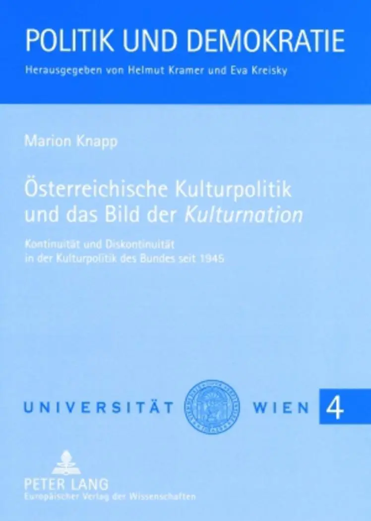 Cover: 9783631528372 | Österreichische Kulturpolitik und das Bild der 'Kulturnation' | Knapp