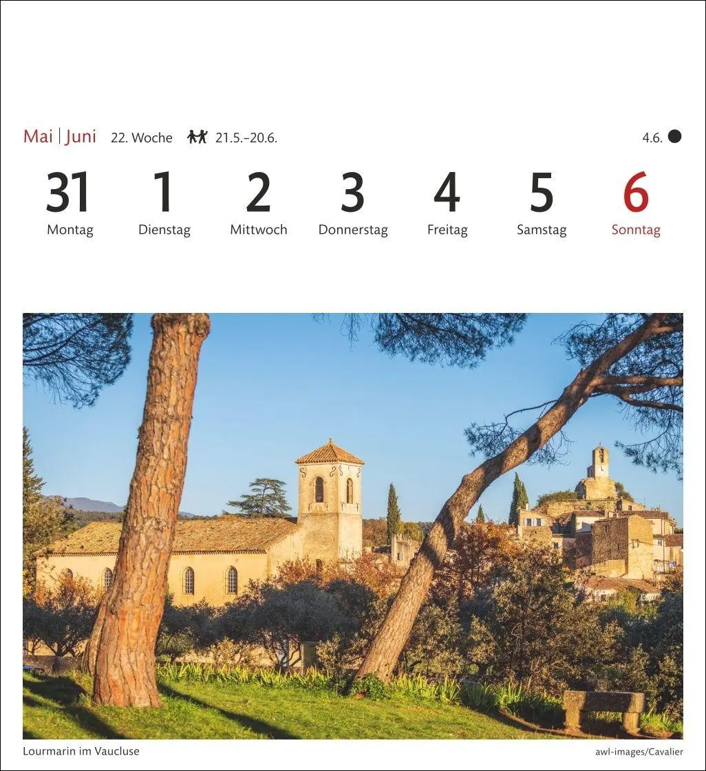 Bild: 9783840038372 | Provence Sehnsuchtskalender 2027 - Wochenkalender mit 53 Postkarten