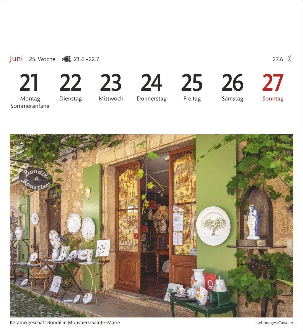 Bild: 9783840038372 | Provence Sehnsuchtskalender 2027 - Wochenkalender mit 53 Postkarten