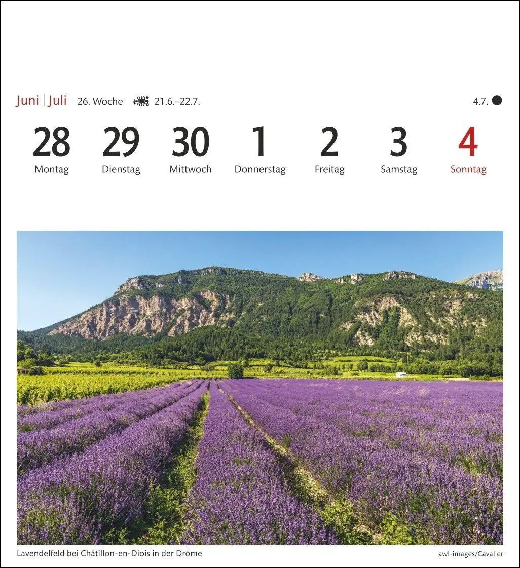 Bild: 9783840038372 | Provence Sehnsuchtskalender 2027 - Wochenkalender mit 53 Postkarten