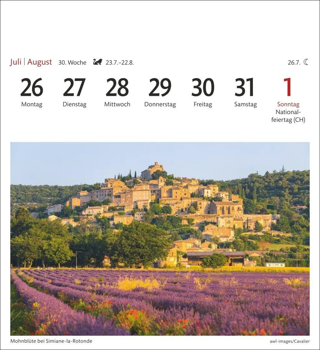 Bild: 9783840038372 | Provence Sehnsuchtskalender 2027 - Wochenkalender mit 53 Postkarten