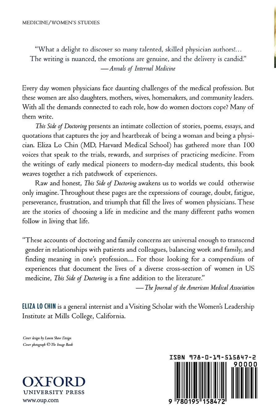 Rückseite: 9780195158472 | This Side of Doctoring | Reflections from Women in Medicine | Chin