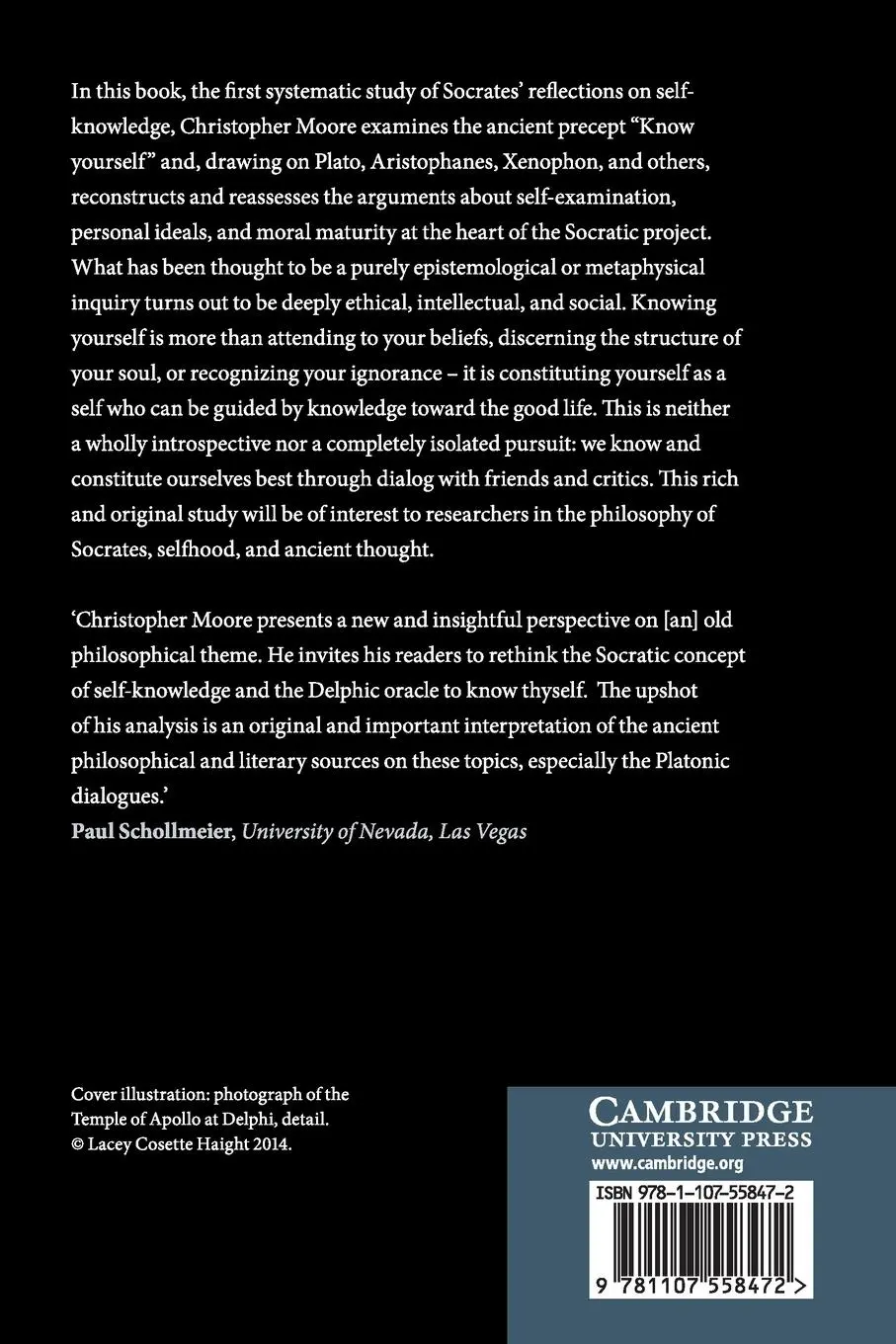 Rückseite: 9781107558472 | Socrates and Self-Knowledge | Christopher Moore | Taschenbuch | 2017